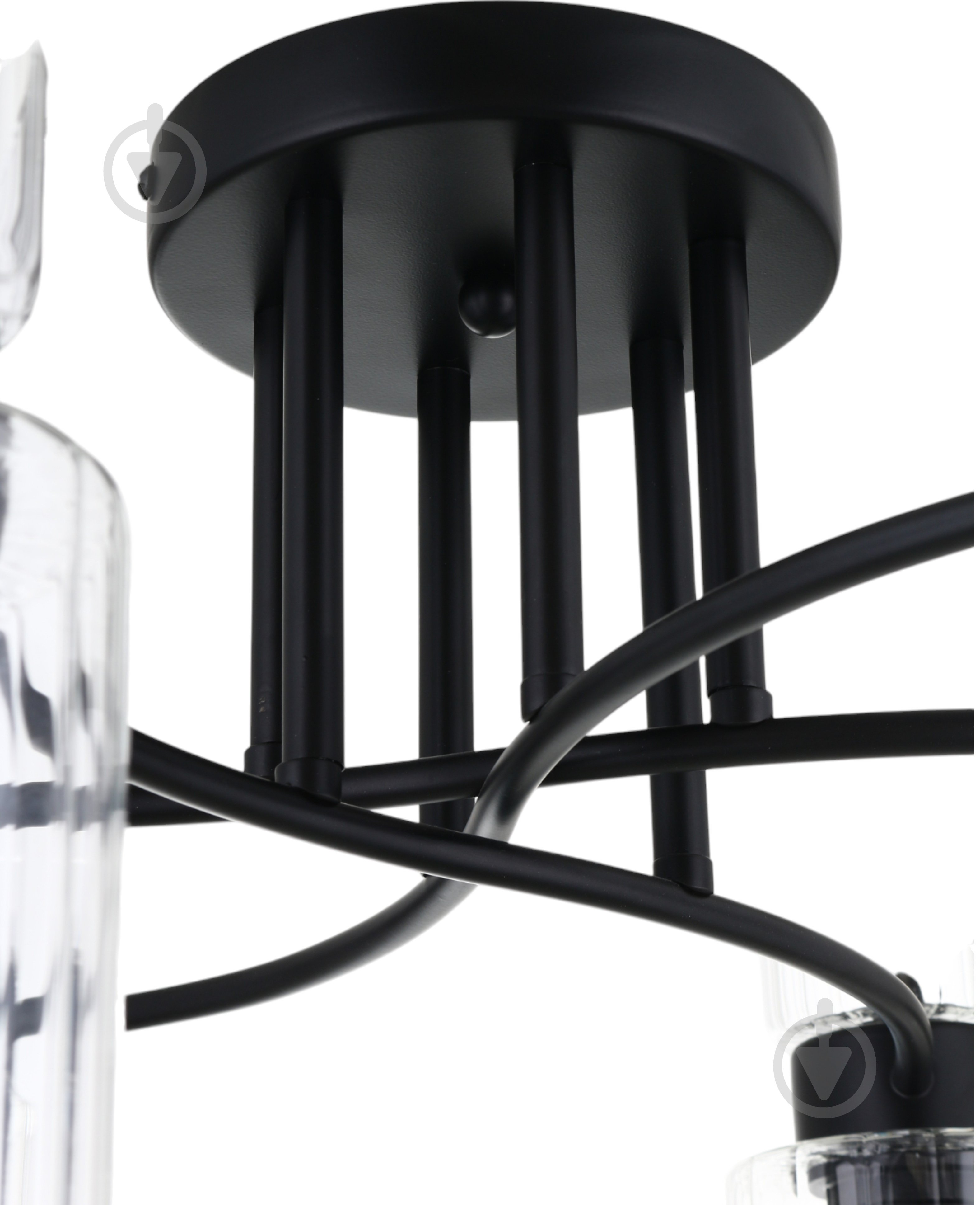 Люстра потолочная Sensio Sculptor 6x40 Вт E27 черный/прозрачный ALG-07555/6-Bl - фото 4 Люстра потолочная Sensio Sculptor 6x40 Вт E27 черный/прозрачный ALG-07555/6-Bl - фото 4