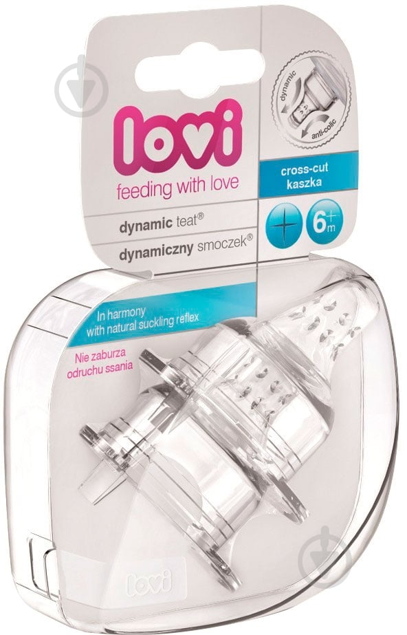 Соска динамическая Lovi Для каши 2 шт. 18/753 - фото 1 Соска динамическая Lovi Для каши 2 шт. 18/753 - фото 1