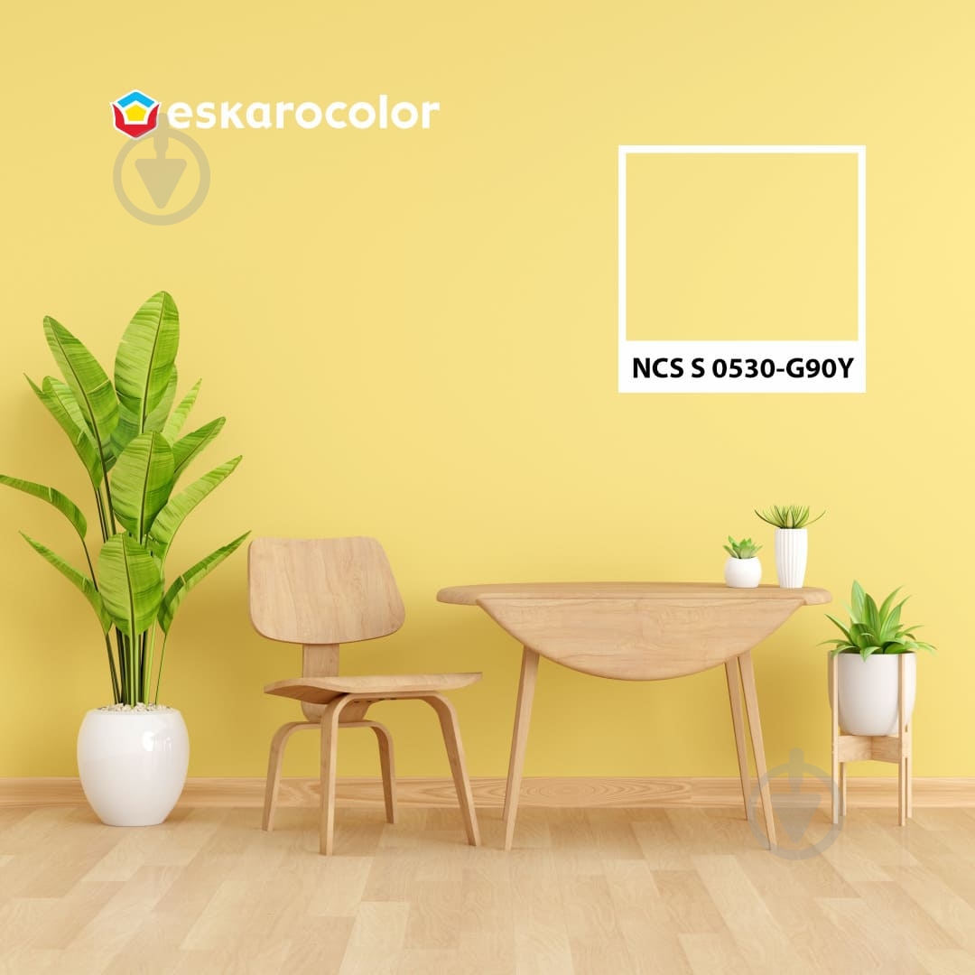 Краска интерьерная акриловая Eskaro Akrit 5 Easyclean мат Белый 4,75 л 5,94 кг - фото 2