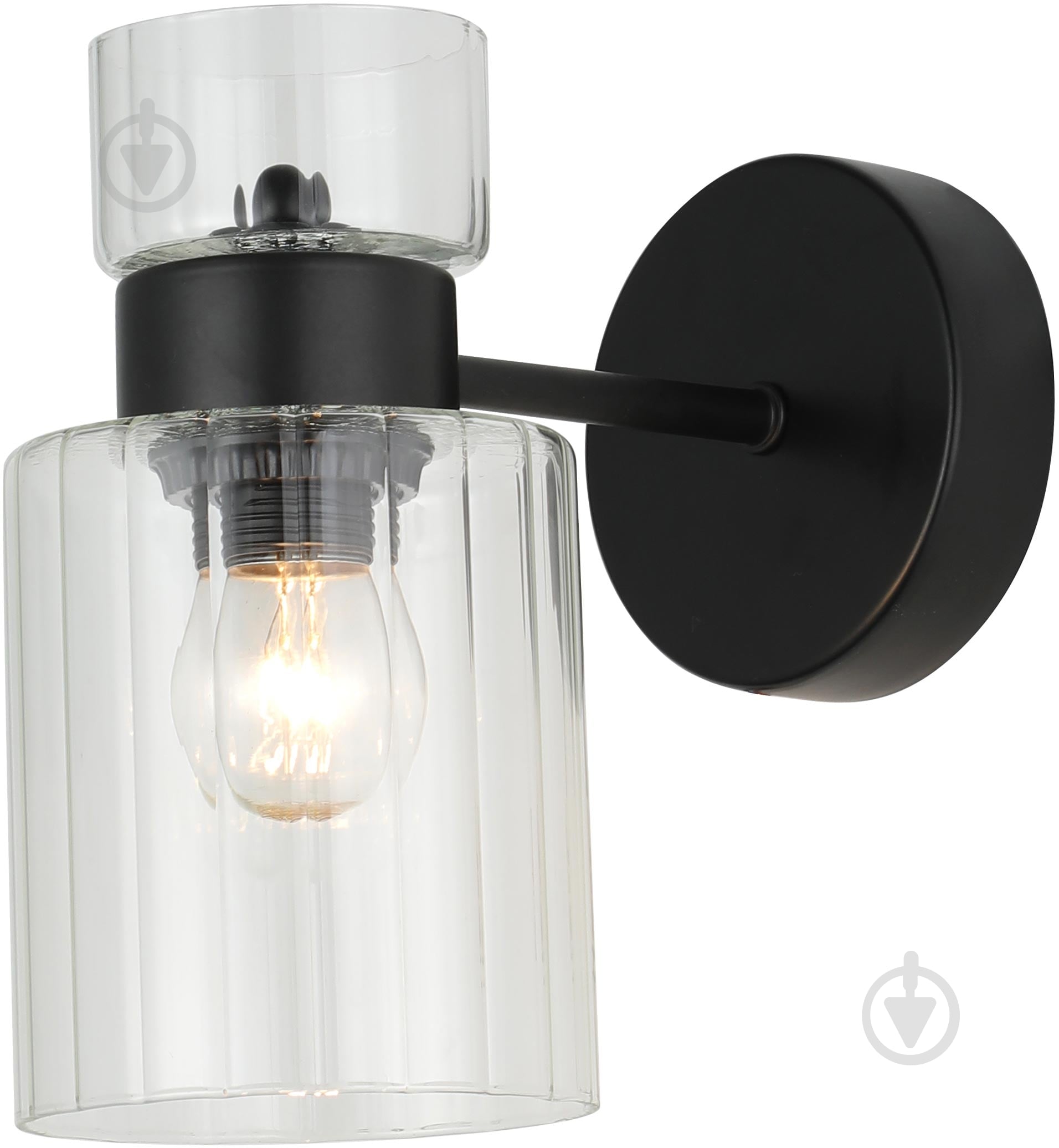 Світильник настінний Sensio Sculptor 40 Вт E27 чорний/прозорий ALG-07555/1W-Bl - фото 2 Світильник настінний Sensio Sculptor 40 Вт E27 чорний/прозорий ALG-07555/1W-Bl - фото 2