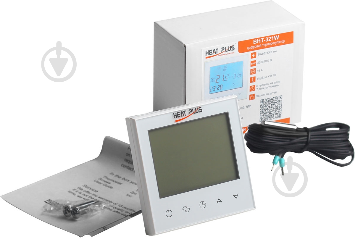 Терморегулятор Heat Plus BHT-321GB белый (BHT321W) - фото 6