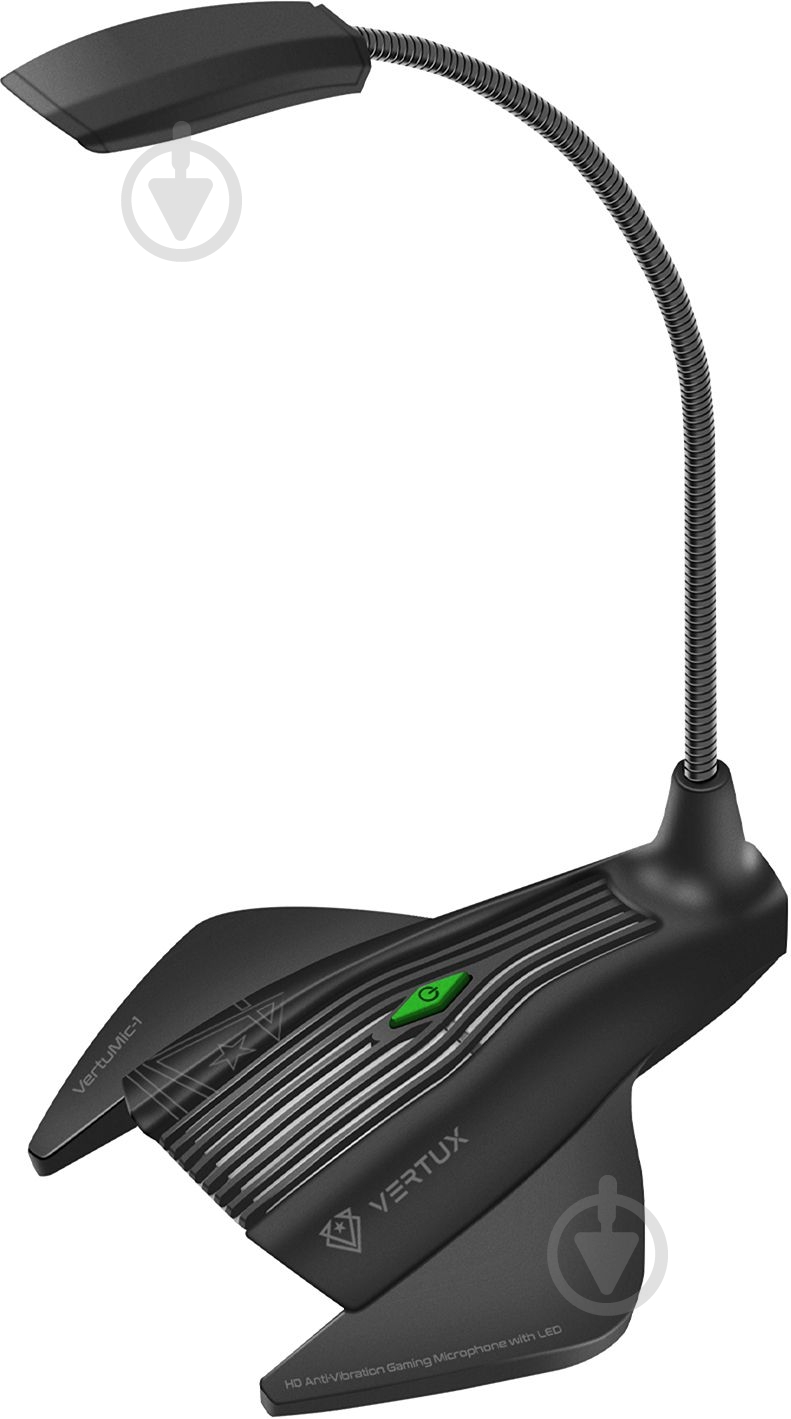 Микрофон Vertux VertuMic-1 LED, USB Black - фото 1 Микрофон Vertux VertuMic-1 LED, USB Black - фото 1