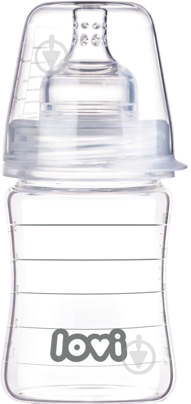 Бутылочка Lovi Diamond Glass 150 мл 74/100 - фото 1