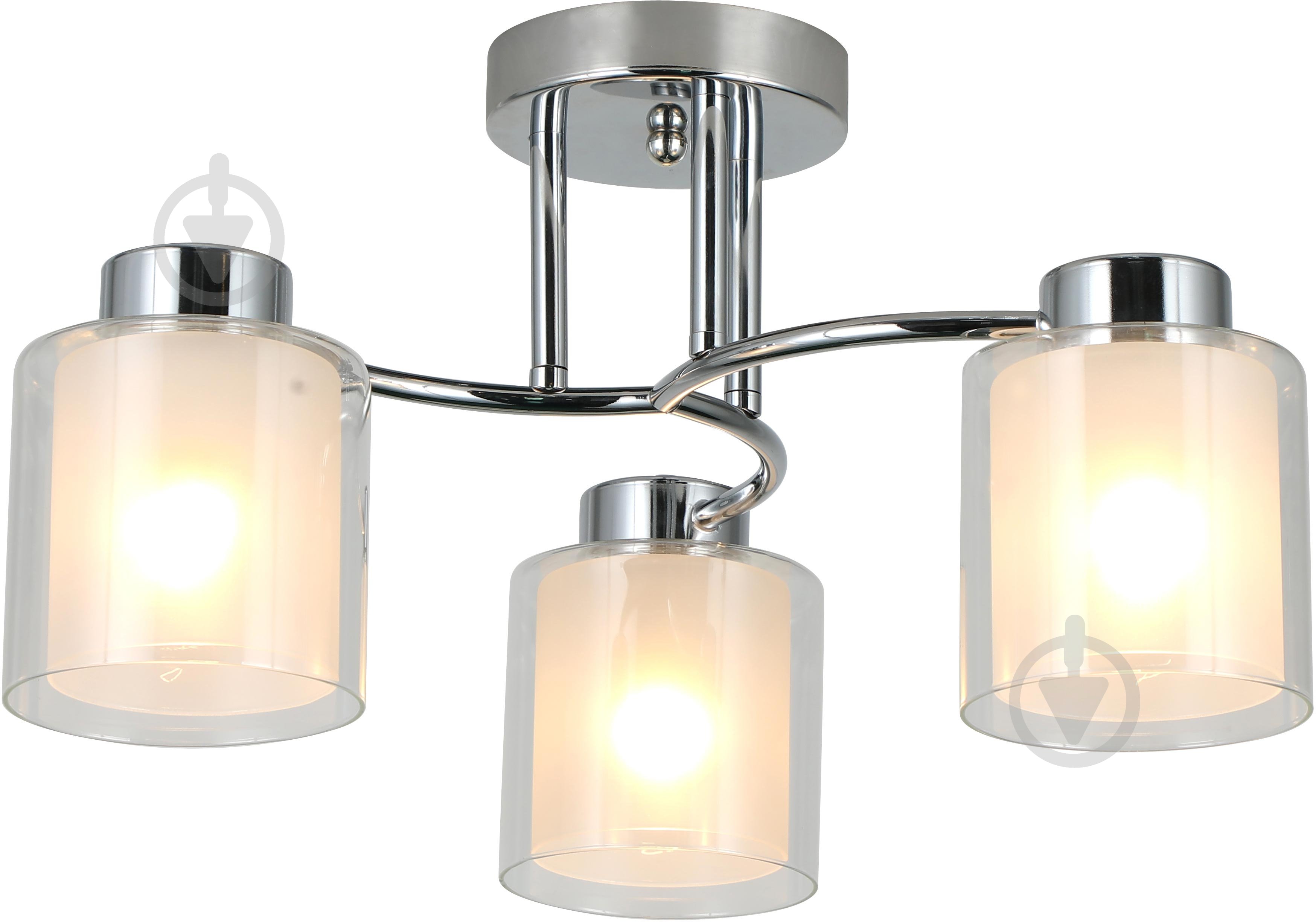 Люстра стельова Sensio Circinus 3x40 Вт E27 хром/білий ALG-07561/3 - фото 2