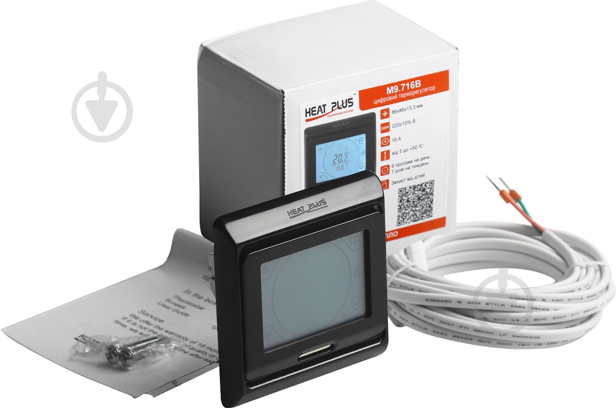 Терморегулятор Heat Plus M9.716 черный (M9716B) - фото 5 Терморегулятор Heat Plus M9.716 черный (M9716B) - фото 5