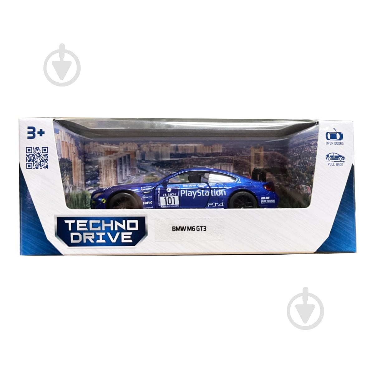 Автомобіль TechnoDrive BMW M6 GT3 синій 1:32 250353 - фото 1
