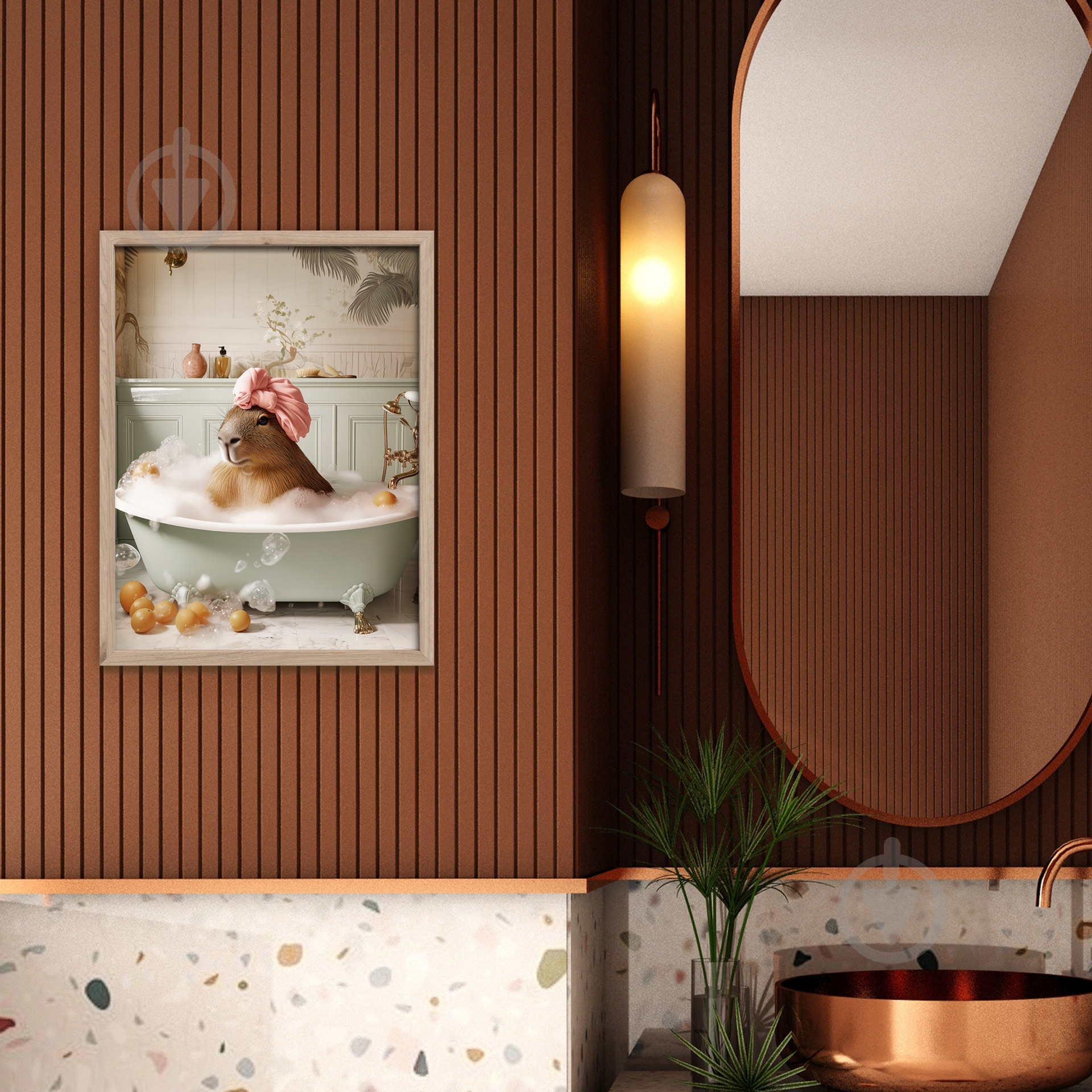 Картина Capy bath 30x40 см Styler OB-22730 - фото 7