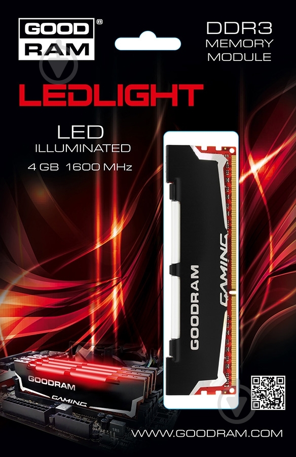 Оперативная память GOODRAM DDR3 SDRAM 16 GB (2x8GB) 1600 MHz (GL1600D364L10/16GDC) - фото 3 Оперативная память GOODRAM DDR3 SDRAM 16 GB (2x8GB) 1600 MHz (GL1600D364L10/16GDC) - фото 3