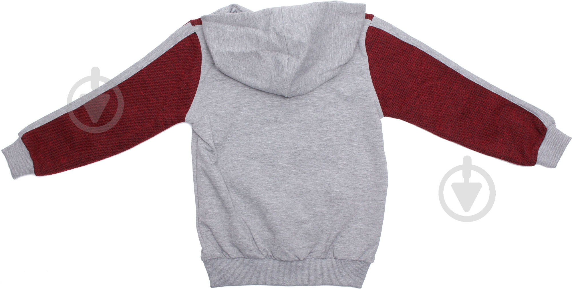 Свитшот для девочки ALG р.122 серо-красный 29554 - фото 3