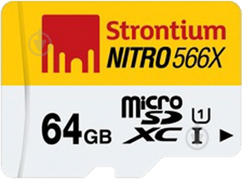Карта памяти STRONTIUM microSDXC 64 ГБ UHS Speed Class 1 (U1) Nitro 566X (SRN64GTFU1R) - фото 1 Карта памяти STRONTIUM microSDXC 64 ГБ UHS Speed Class 1 (U1) Nitro 566X (SRN64GTFU1R) - фото 1