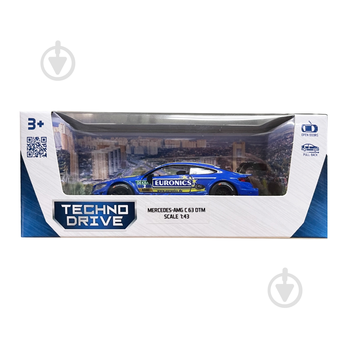 Автомобиль TechnoDrive Mercedes-AMG C63 DTM синий 1:32 250355 - фото 2