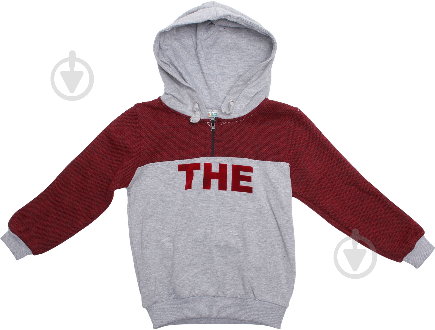 Свитшот для девочки ALG р.128 серо-красный 29554 - фото 4
