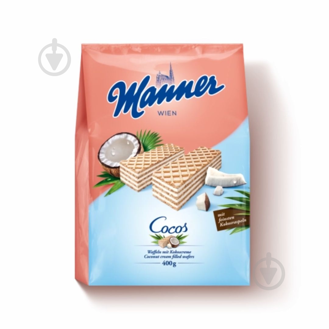 Вафли Manner с кокосовым кремом 400 г - фото 1