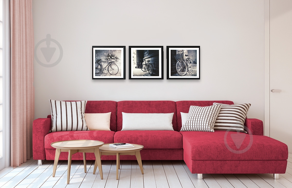 Картина модульная 3 части Ретро-велосипед К-907 25x75 см К-907 - фото 3 Картина модульная 3 части Ретро-велосипед К-907 25x75 см К-907 - фото 3