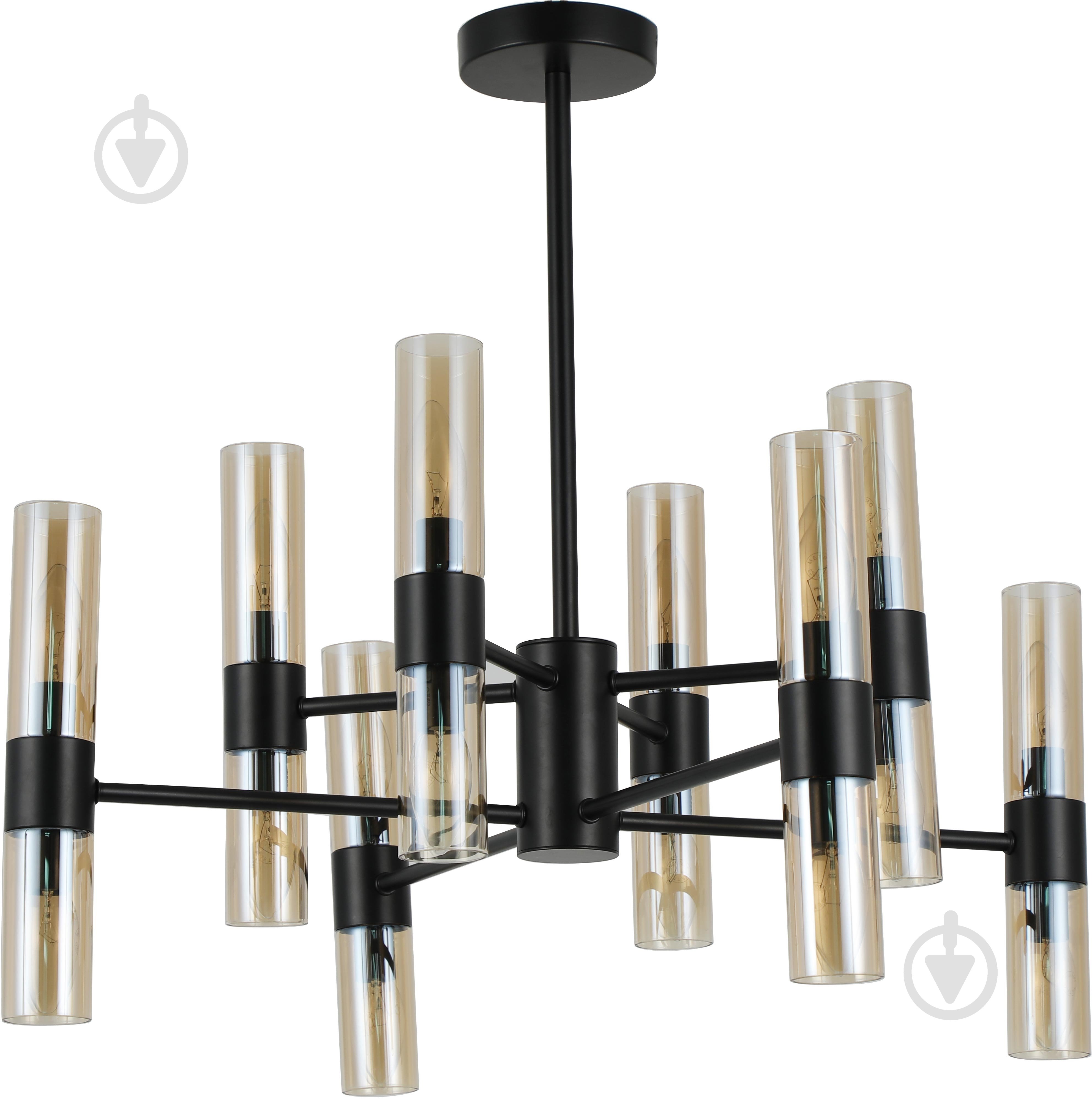 Люстра підвісна Sensio Borealis 16x40 Вт E14 чорний/амбер ALG-74783/8+8 - фото 1 Люстра підвісна Sensio Borealis 16x40 Вт E14 чорний/амбер ALG-74783/8+8 - фото 1