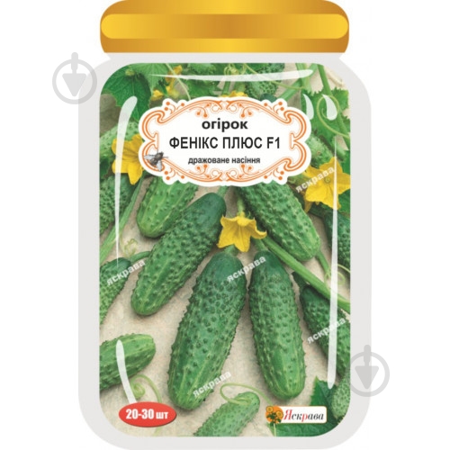 Насіння Яскрава огірок Фенікс плюс F1 20-30 шт. (4823069908805) - фото 1