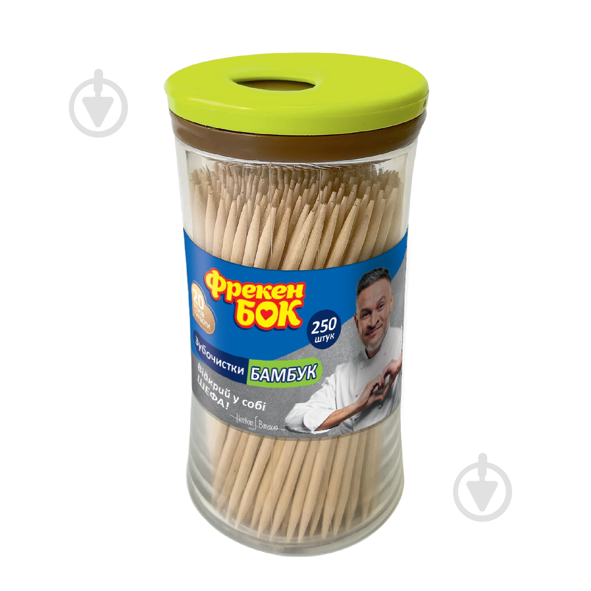 Зубочистки бамбукові Фрекен Бок 250 штук - фото 1