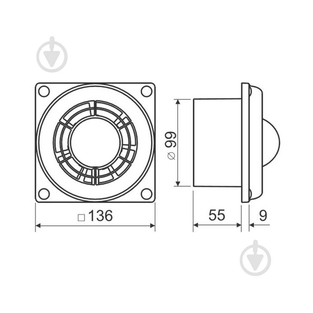 Вытяжной вентилятор Colibri FLIGHT SILVER TH 100 - фото 2