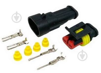 Разъемы герметичные без заземления EMT 2pin Superseal 1.5 (штекер+гнездо) 1-1330 - фото 1 Разъемы герметичные без заземления EMT 2pin Superseal 1.5 (штекер+гнездо) 1-1330 - фото 1