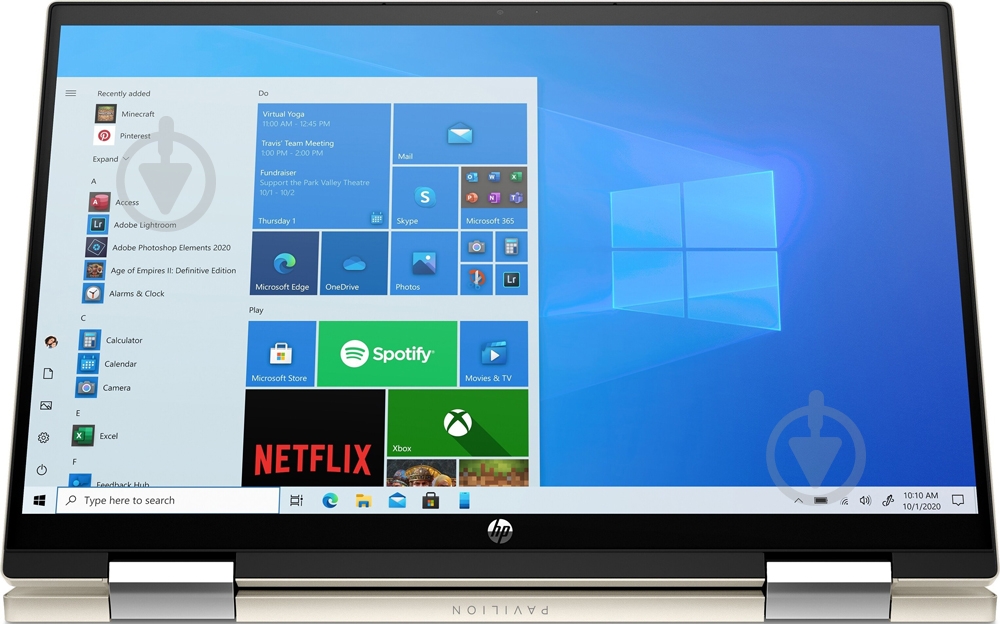 Ноутбук HP Pavilion x360 14" (423H8EA) gold - фото 2