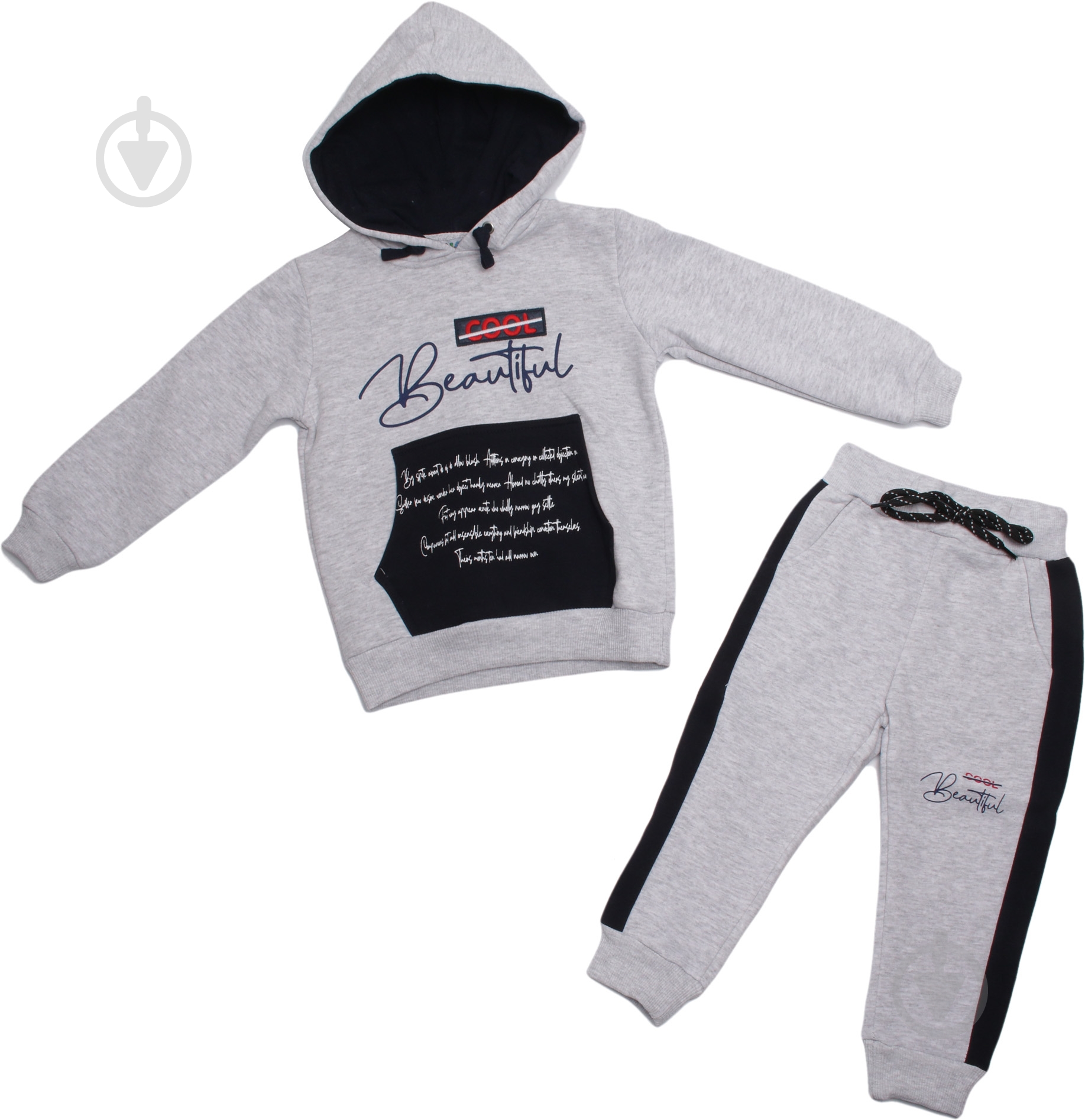 Костюм ALG для девочки р.128 меланж 721453 - фото 1