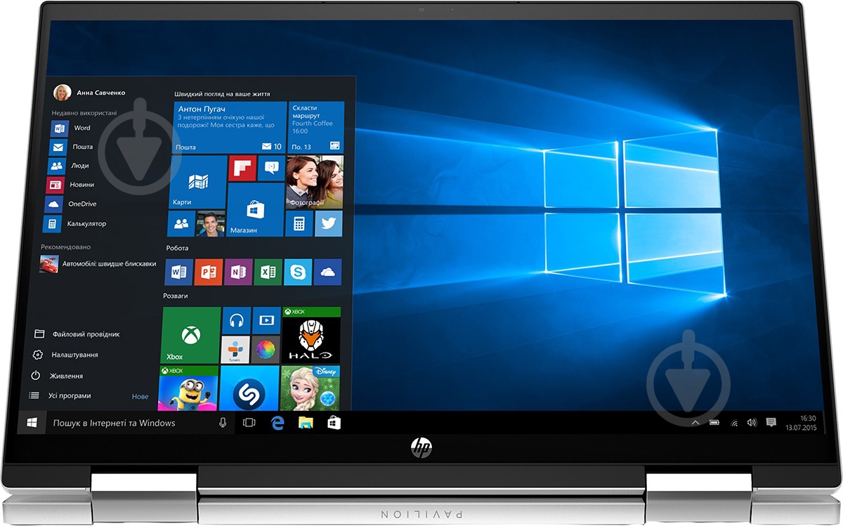 Ноутбук HP Pavilion X360 14" (423H9EA) silver - фото 2