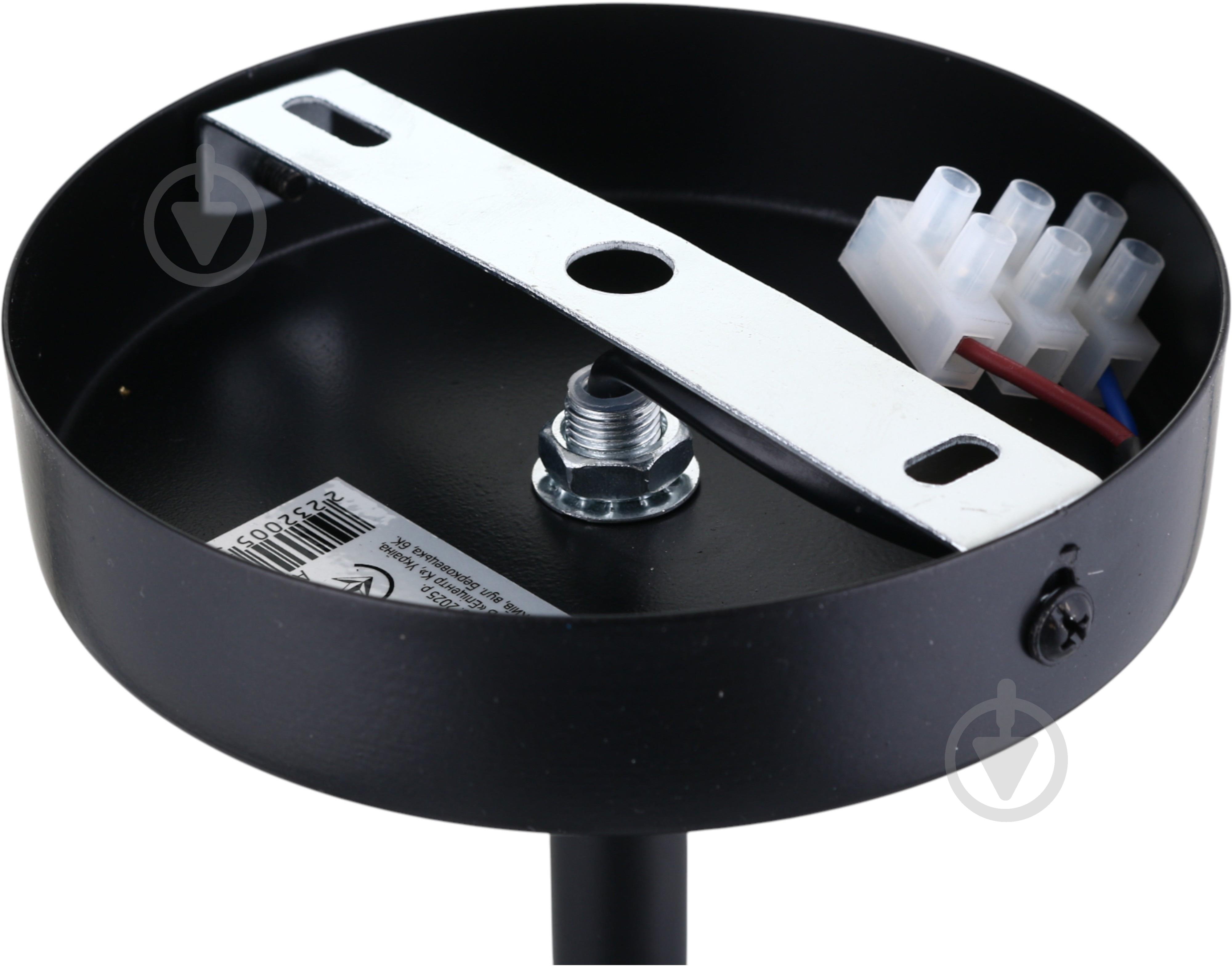 Люстра стельова Sensio Canis 6x40 Вт E14 чорний/прозорий ALG-74590/6 - фото 6 Люстра стельова Sensio Canis 6x40 Вт E14 чорний/прозорий ALG-74590/6 - фото 6