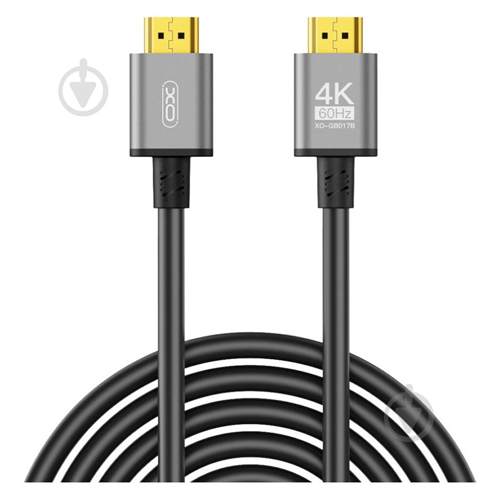Кабель Xo GB017B-HDMI to HDMI v2.0 5 м сріблястий (GB017B-HDMI.tranish) - фото 2
