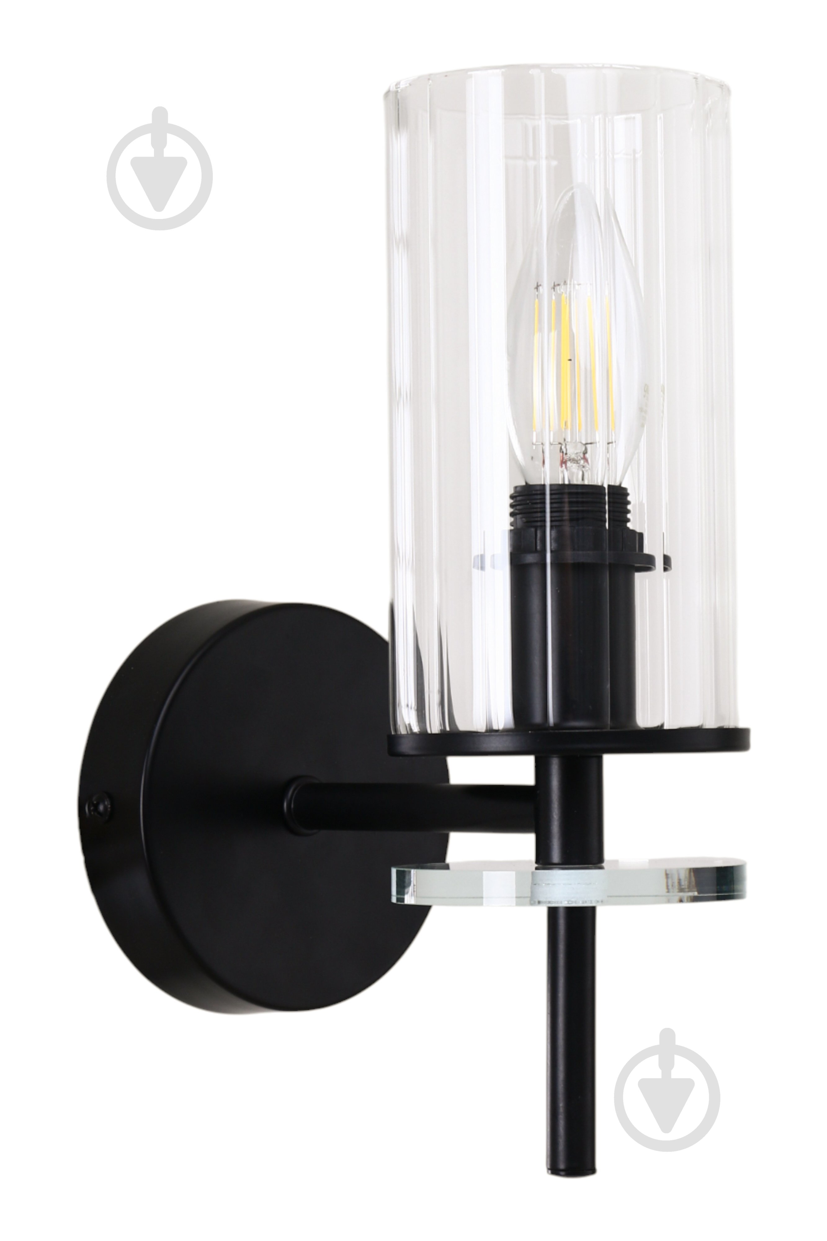 Светильник настенный Sensio Canis 40 Вт E14 черный/прозрачный ALG-74590/1W - фото 3