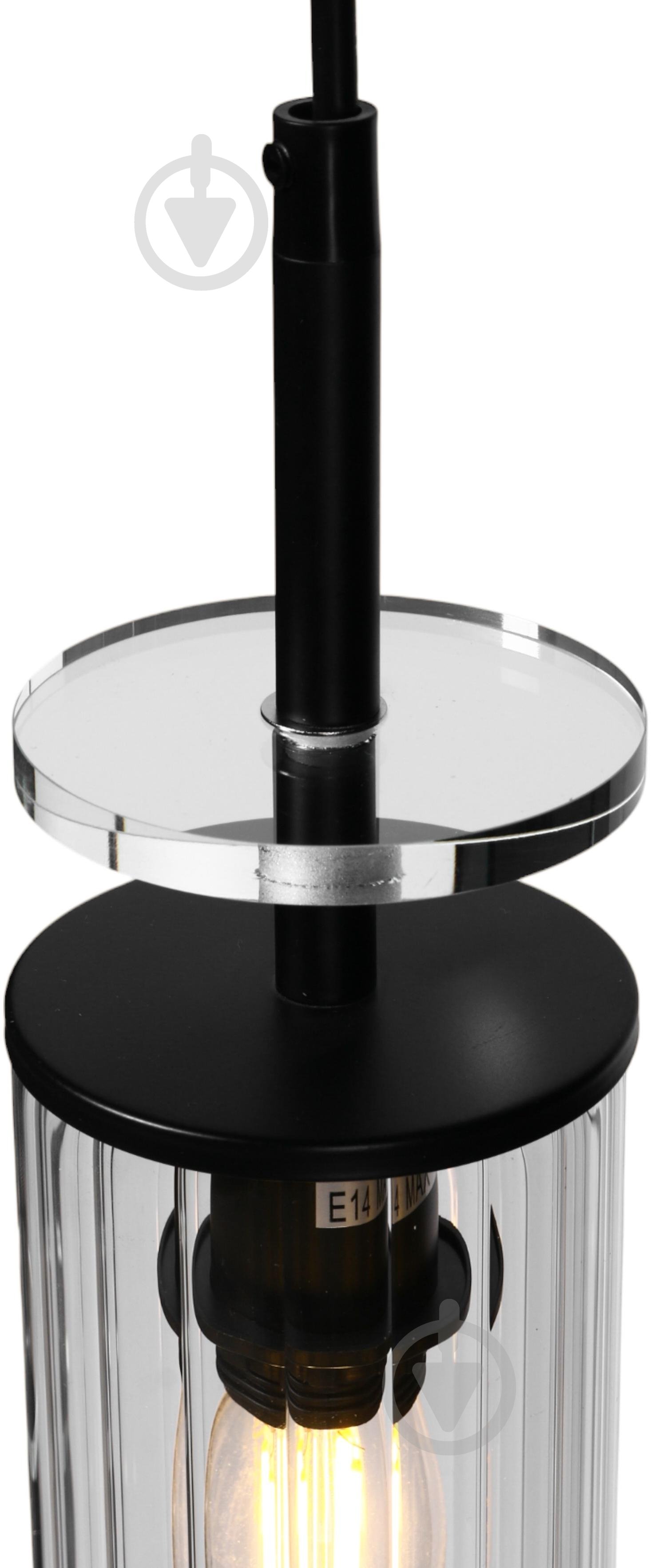 Світильник підвісний Sensio Canis 3x40 Вт E14 чорний із прозорим ALG-74590/3P - фото 4 Світильник підвісний Sensio Canis 3x40 Вт E14 чорний із прозорим ALG-74590/3P - фото 4