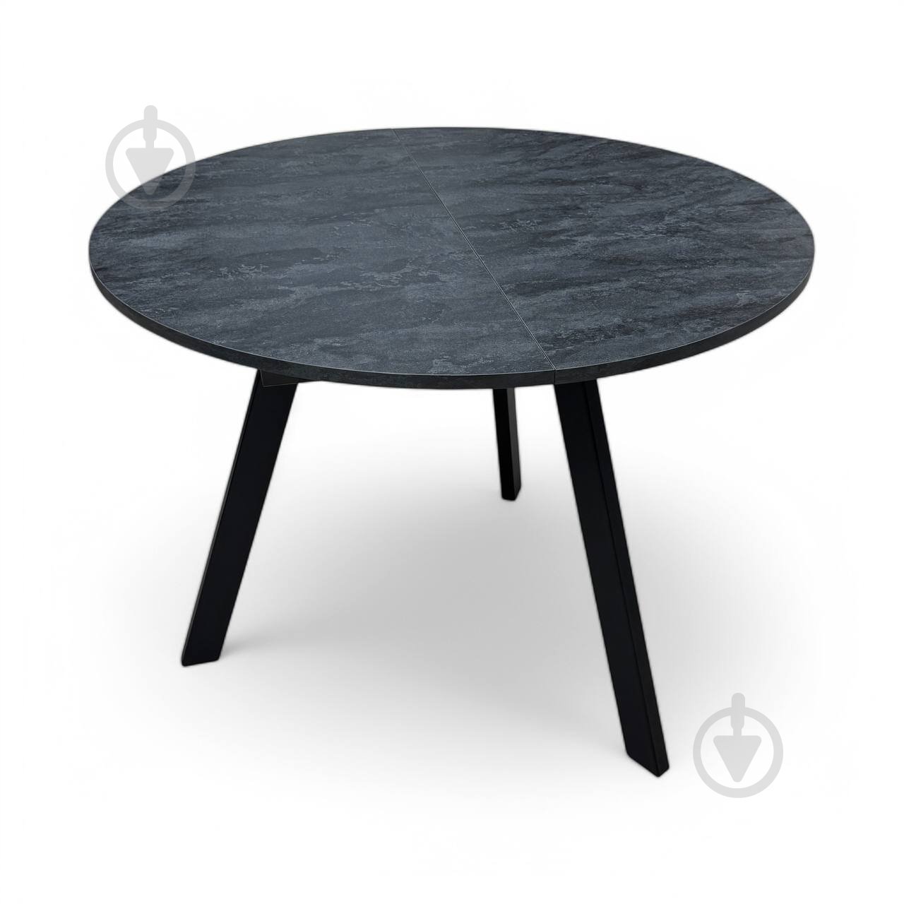Стол обеденный Starwood Alen Fold 1000(1330)x1000x750мм угольный камень/черный - фото 1 Стол обеденный Starwood Alen Fold 1000(1330)x1000x750мм угольный камень/черный - фото 1