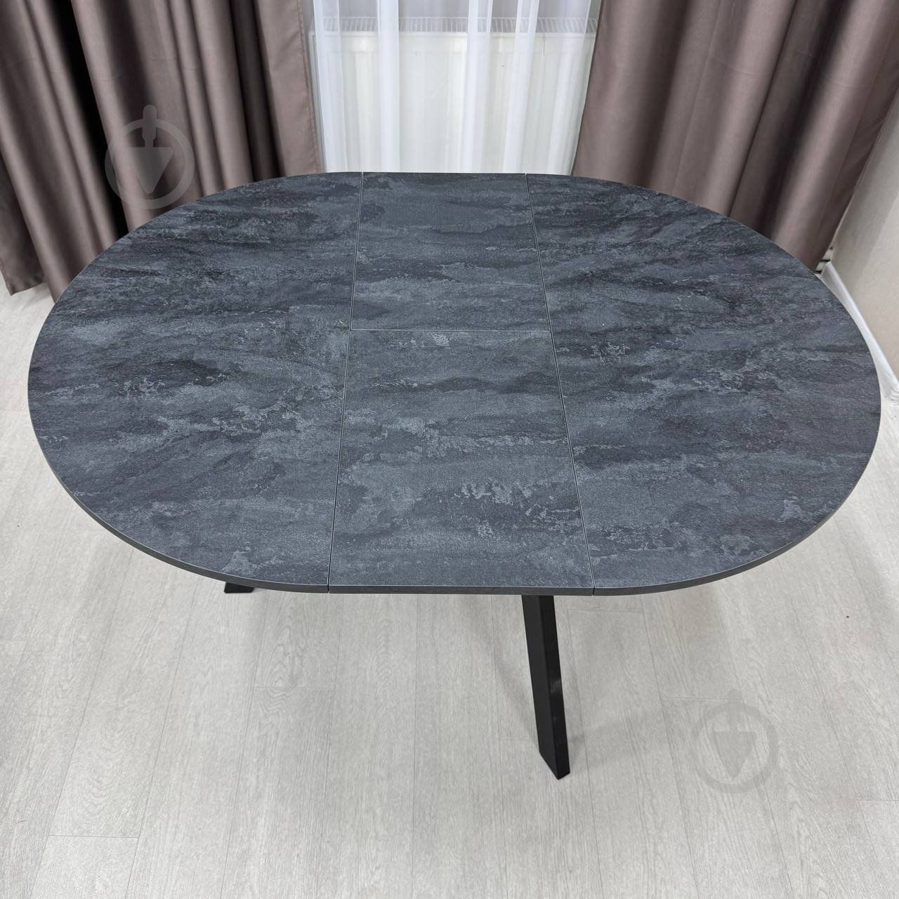 Стол обеденный Starwood Alen Fold 1000(1330)x1000x750мм угольный камень/черный - фото 15 Стол обеденный Starwood Alen Fold 1000(1330)x1000x750мм угольный камень/черный - фото 15