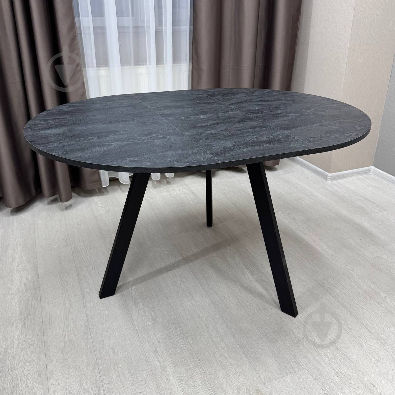 Стол обеденный Starwood Alen Fold 1000(1330)x1000x750мм угольный камень/черный - фото 13 Стол обеденный Starwood Alen Fold 1000(1330)x1000x750мм угольный камень/черный - фото 13