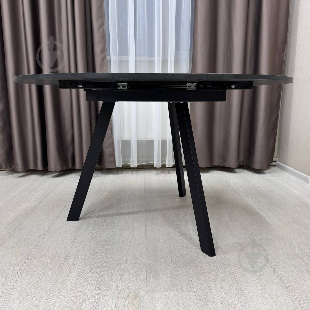 Стол обеденный Starwood Alen Fold 1000(1330)x1000x750мм угольный камень/черный - фото 14 Стол обеденный Starwood Alen Fold 1000(1330)x1000x750мм угольный камень/черный - фото 14