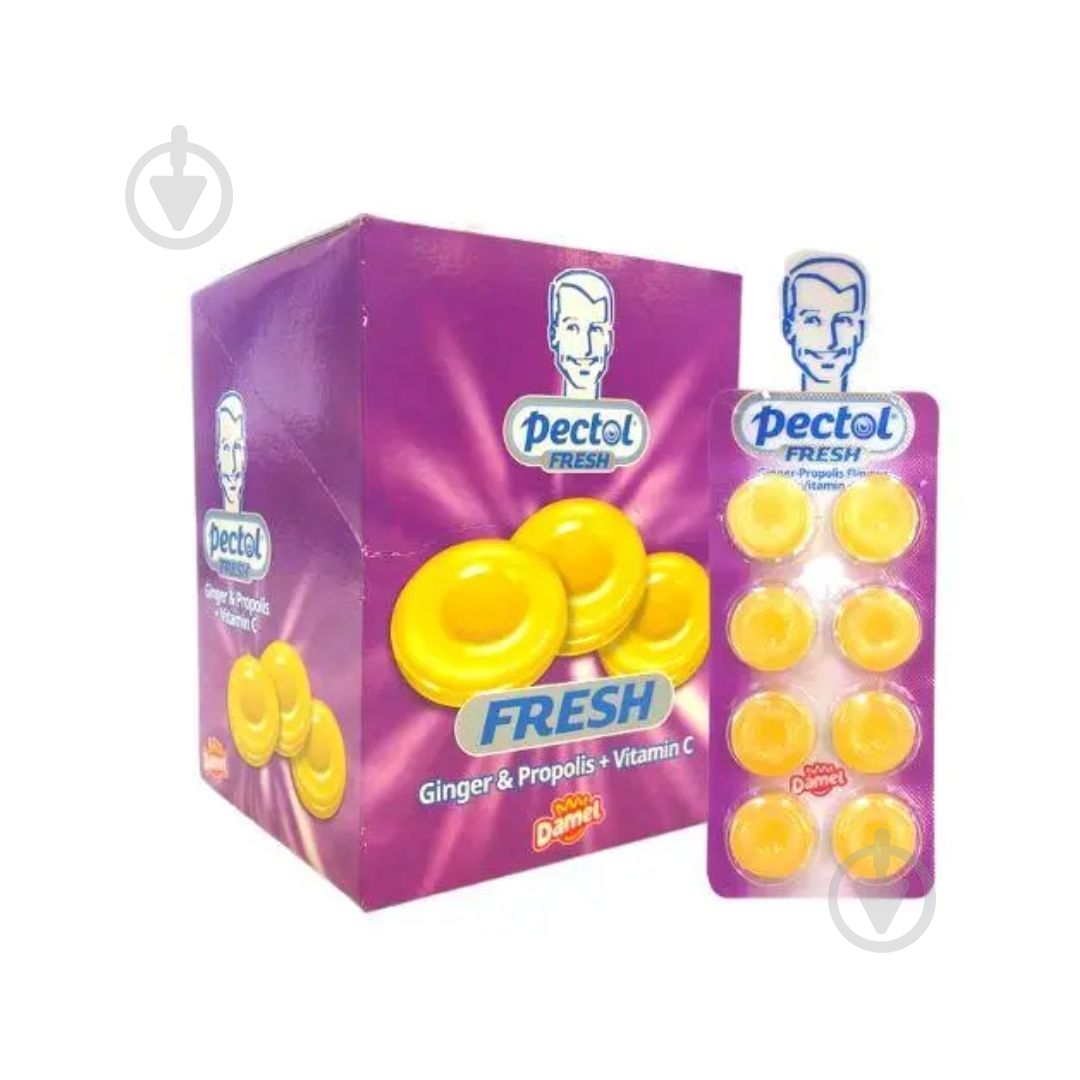 Леденцы Damel Pectol Ginger-propolis 20 г - фото 1