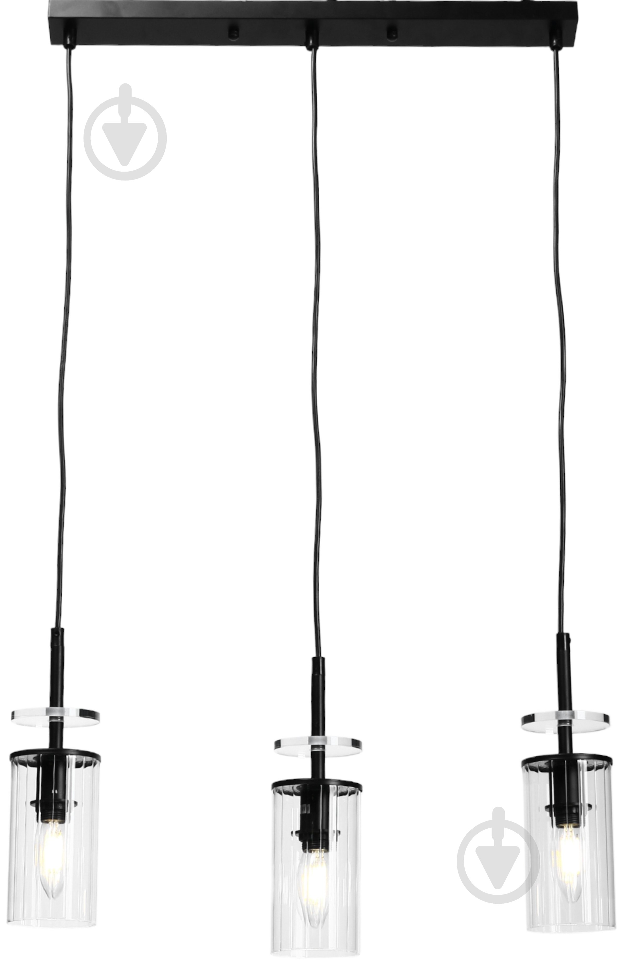 Світильник підвісний Sensio Canis 3x40 Вт E14 чорний із прозорим ALG-74590/3L - фото 2 Світильник підвісний Sensio Canis 3x40 Вт E14 чорний із прозорим ALG-74590/3L - фото 2