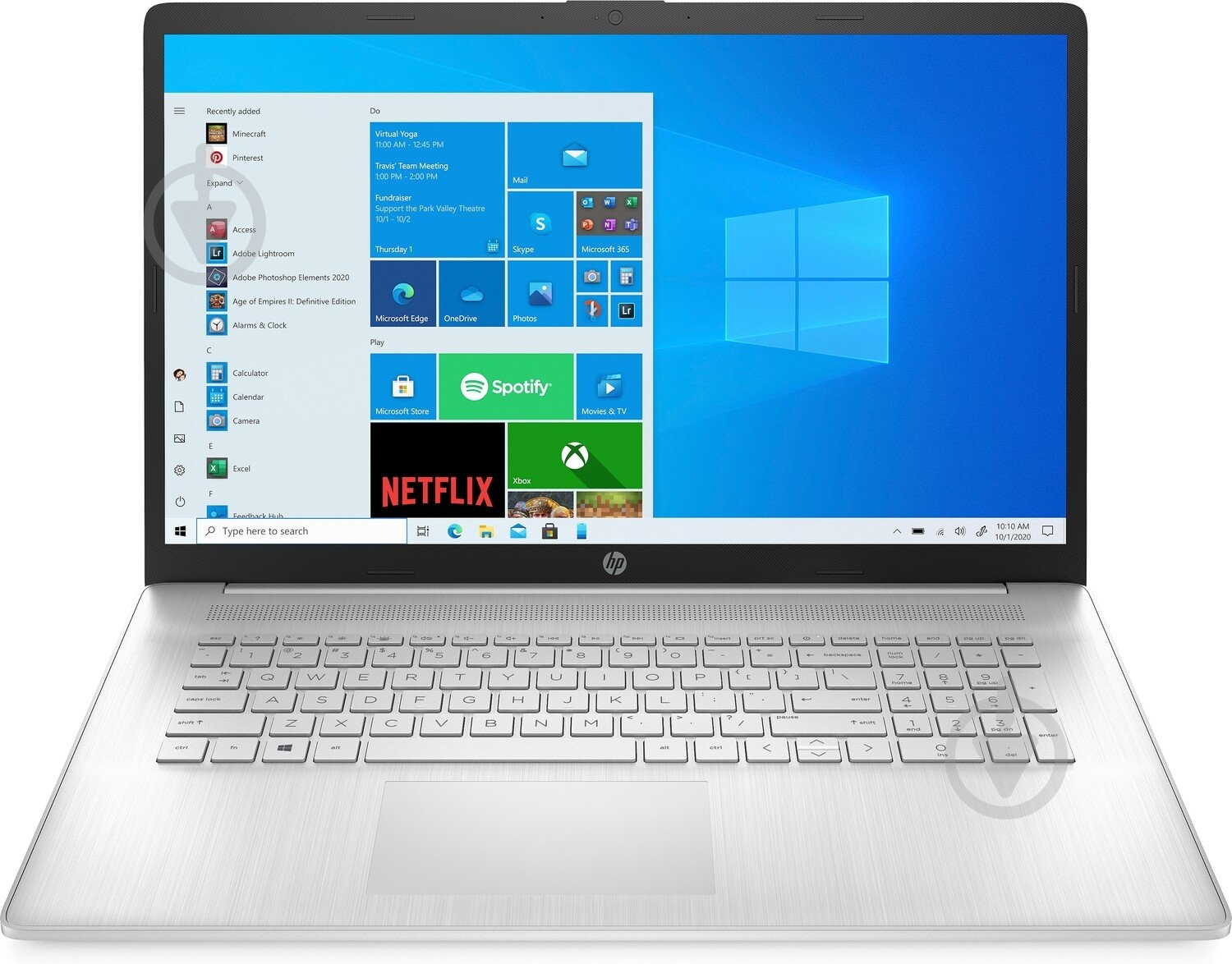 Ноутбук HP 17-cn0016ua 17,3" (4F792EA) natural silver - фото 1