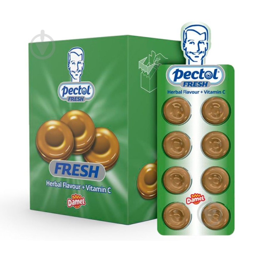 Леденцы Damel Pectol Herbal + vit C 20 г - фото 1