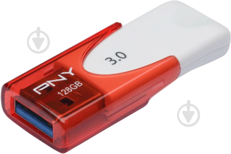 Флеш-память USB PNY Attache 4 128 ГБ USB 3.0 red (FD128ATT430-EF) - фото 1