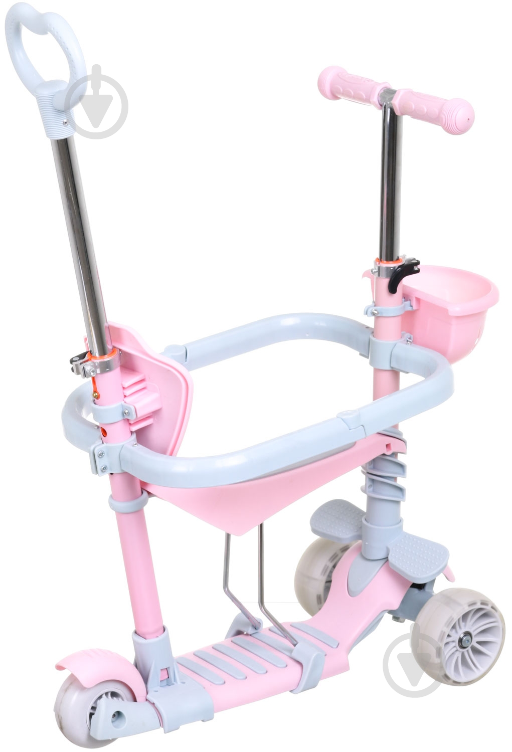 Самокат-трансформер MaxxPro kids дитячий 6в1 розовый PT1903/red/green - фото 2