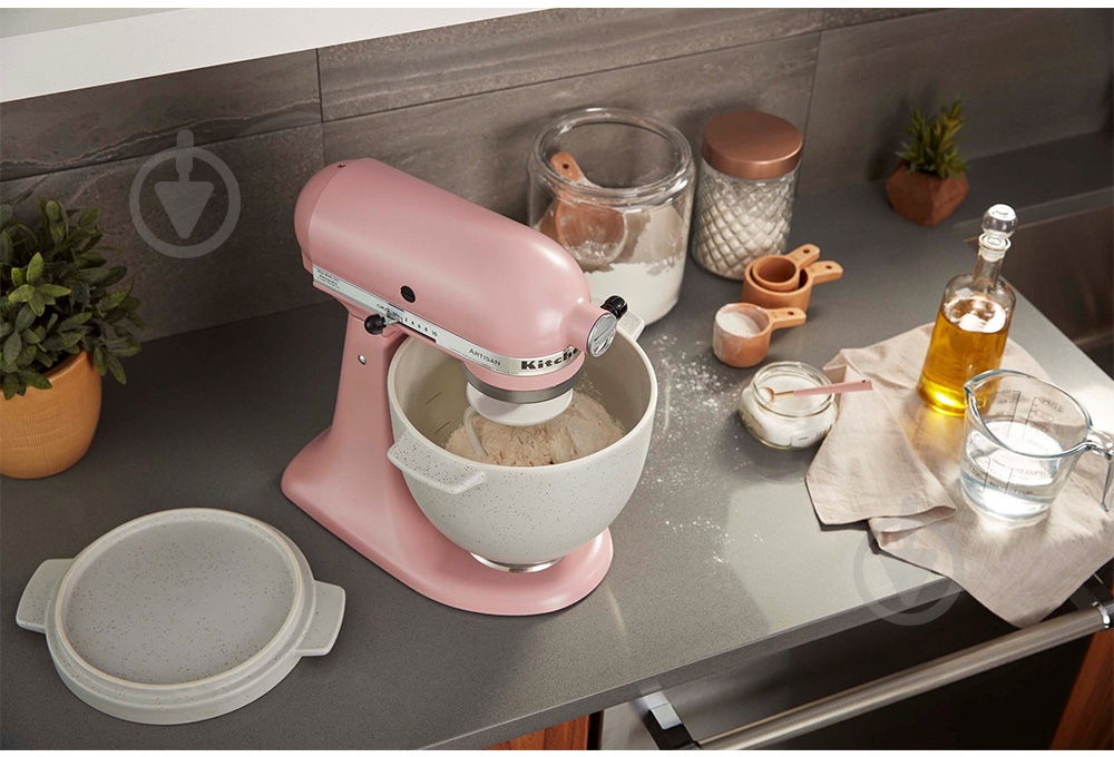 Чаша для змішування KitchenAid 4,7 л керамічна з кришкою (5KSM2CB5BGS) - фото 7