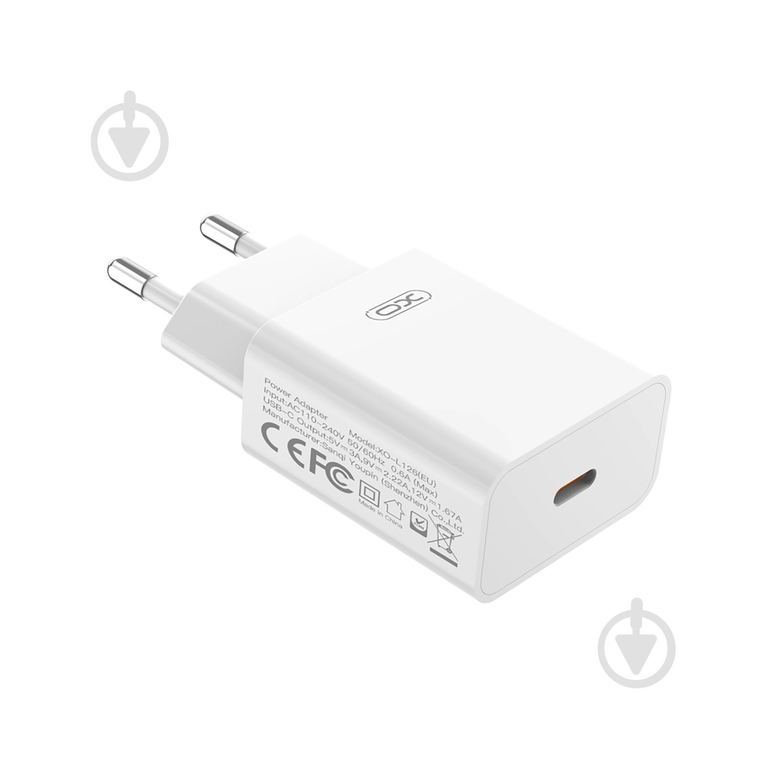 Мережевий зарядний пристрій Xo L126 20W USB-C White (L126.white) - фото 3