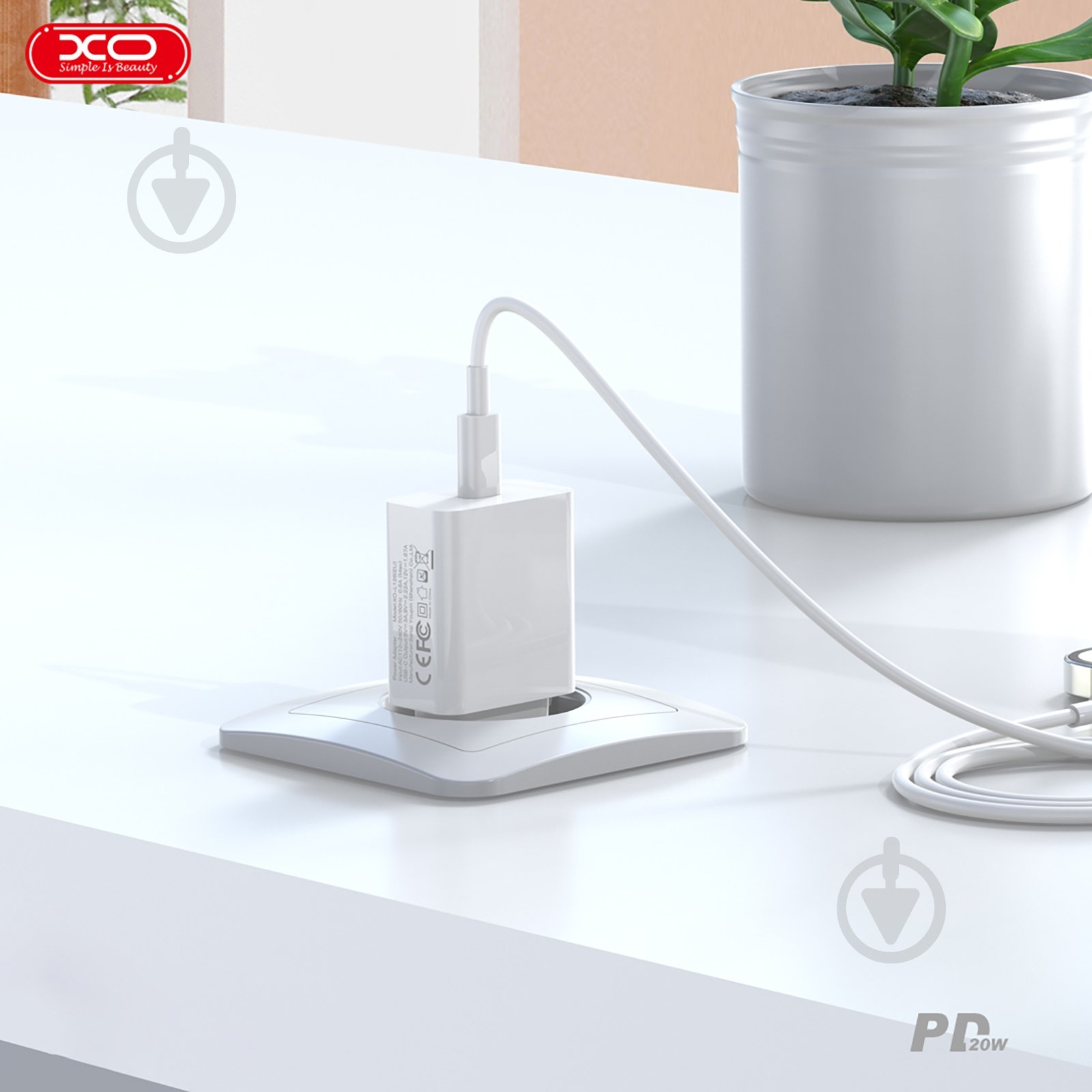 Мережевий зарядний пристрій Xo L126 20W USB-C White (L126.white) - фото 6