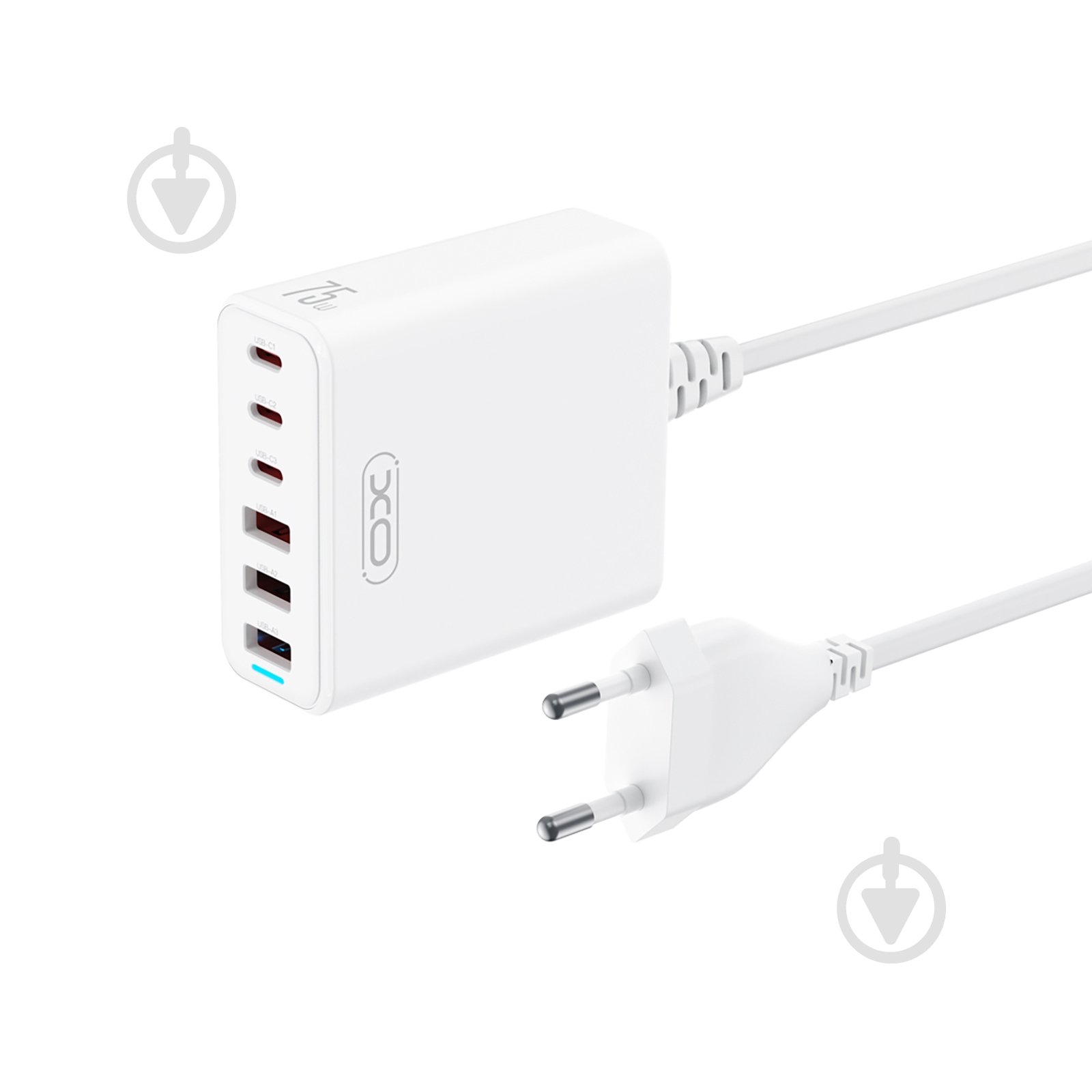 Мережевий зарядний пристрій Xo L133 3хUSB-A, 3хUSB-C 75W White (L133.white) - фото 2