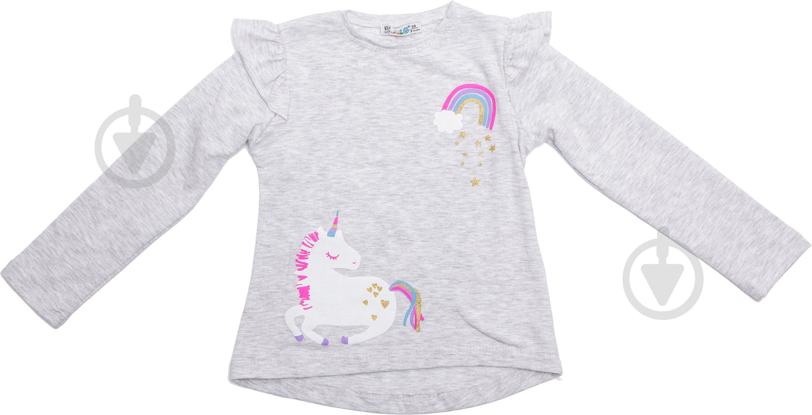 Свитшот для девочки ALG р.98 серый 620751 - фото 2