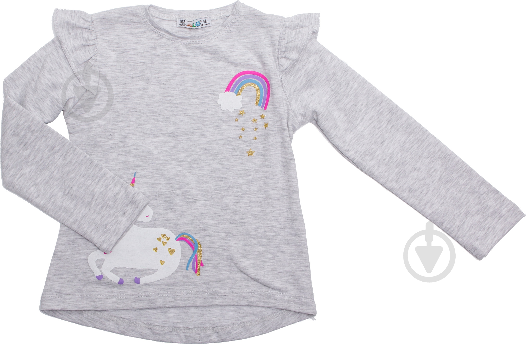 Свитшот для девочки ALG р.110 серый 620751 - фото 1