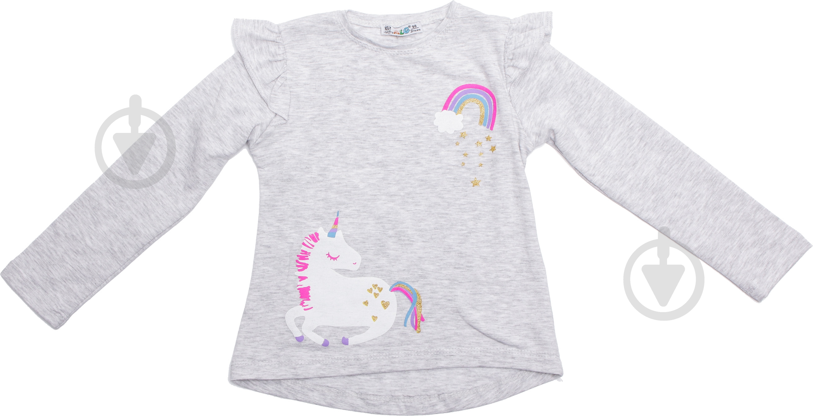 Свитшот для девочки ALG р.110 серый 620751 - фото 2