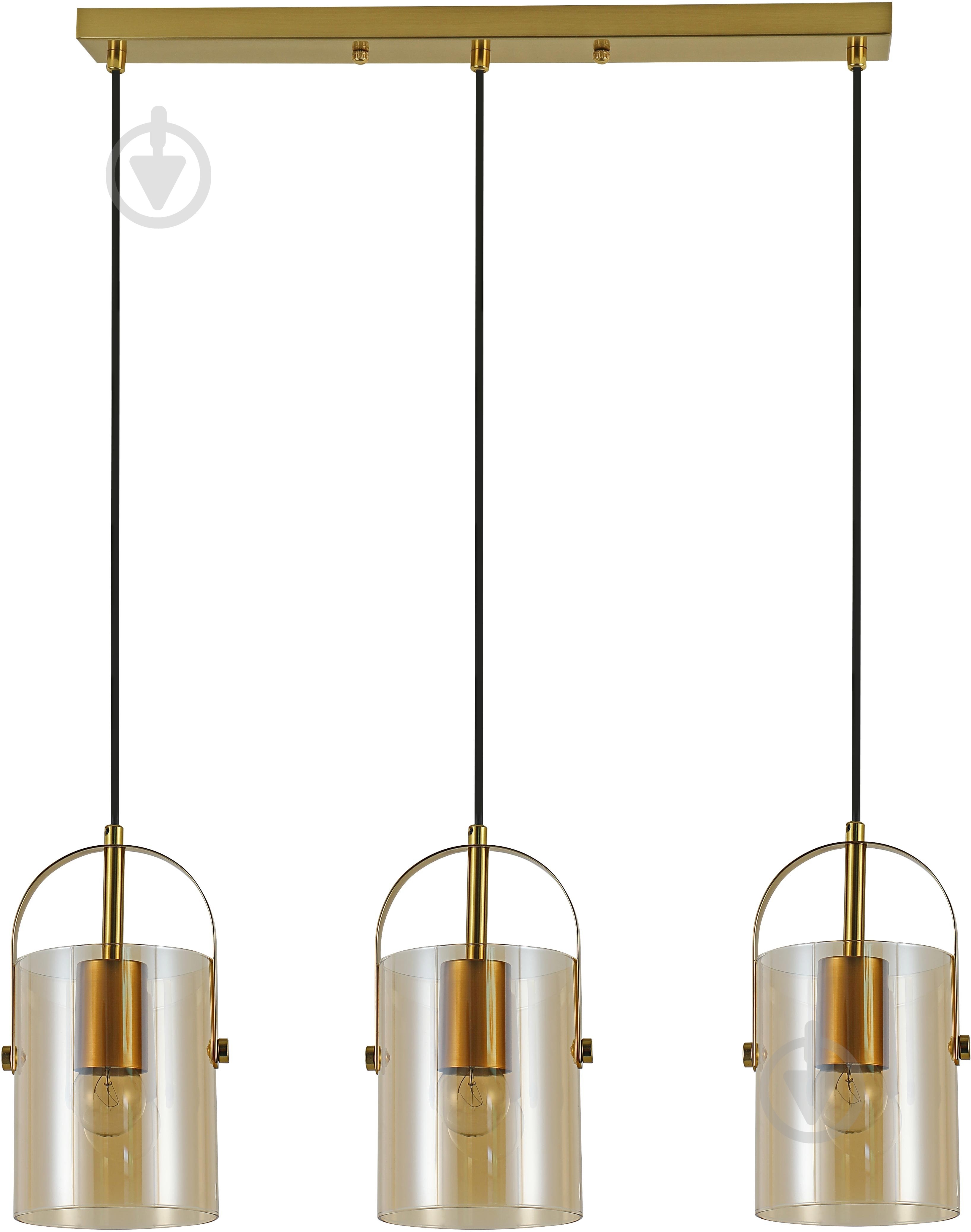 Светильник подвесной Sensio Major 3x40 Вт /E27 золотой ALG-74721/3L-C - фото 1
