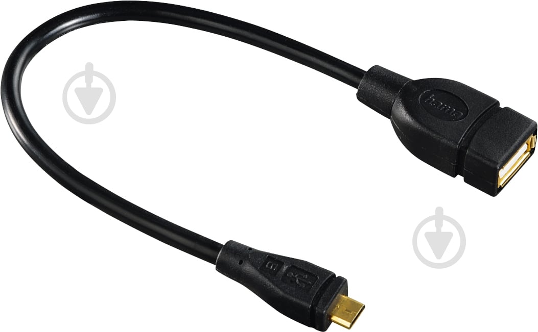 Кабель Hama USB micro - USB A OTG 0,15 м черный (78426) - фото 2