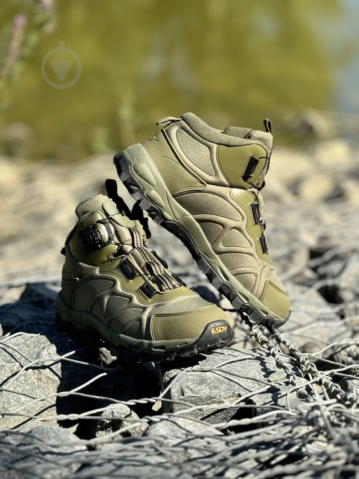 Кроссовки ESDY трекинговые с автошнуровкой SK-10 р.42 оливковые - фото 6